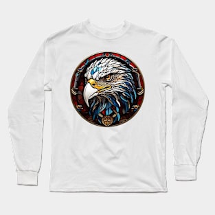 Stained Glass Eagle Long Sleeve T-Shirt